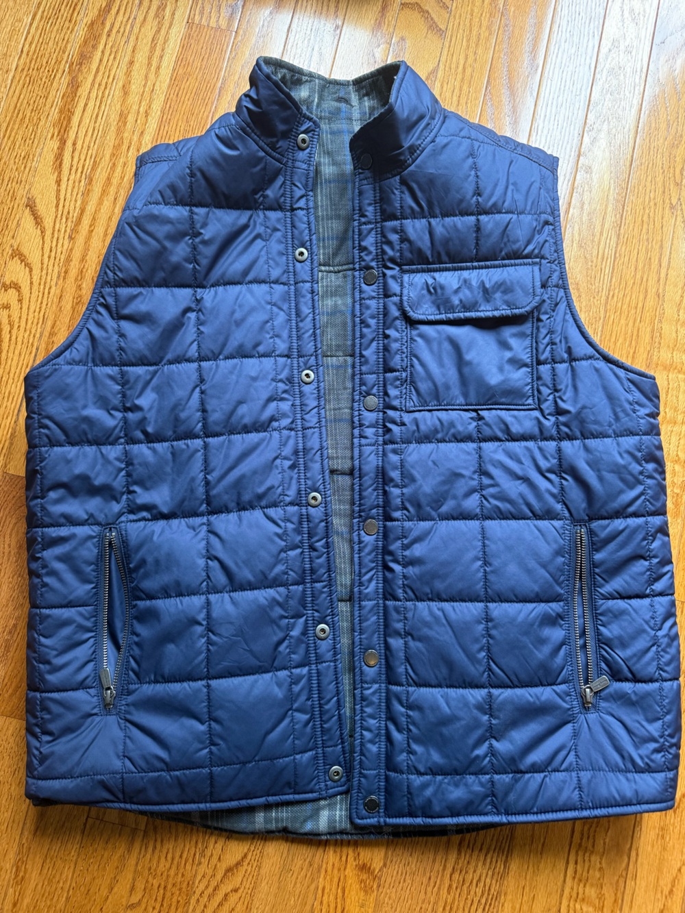 Tommy Bahama Quilted Navy Blue Men's Reversible Vest